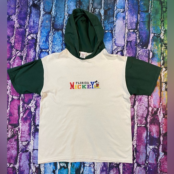 Vintage Mickey Mouse Florida Hoodie shirt size Large single stitched Sherry’s - Picture 1 of 6
